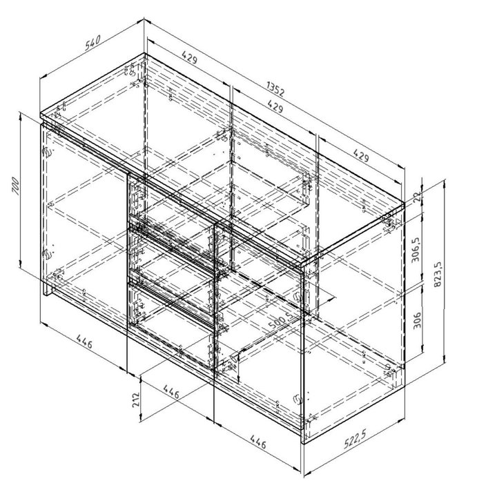 Комод Дельта Нэкст серого цвета - лучшие Комоды в INMYROOM