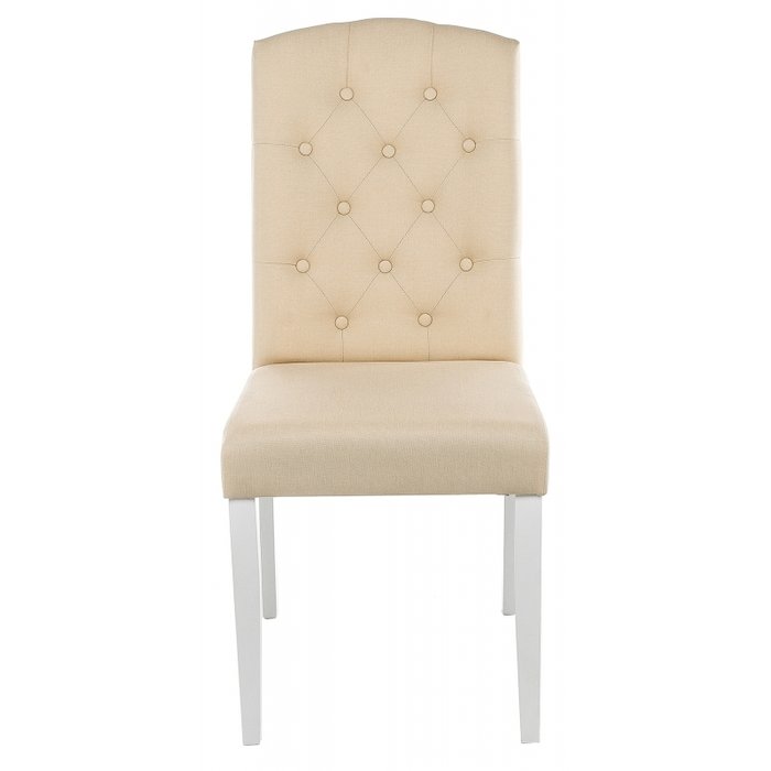 Стул Menson white fabric сream бежевого цвета - лучшие Обеденные стулья в INMYROOM Стул Menson white fabric сream бежевого цвета - лучшие Обеденные стулья в INMYROOM