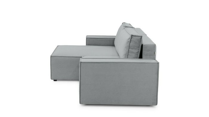 Угловой диван-кровать с оттоманкой Софт 2 серого цвета - лучшие Угловые диваны в INMYROOM
