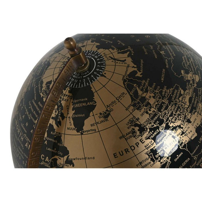 Земной глобус Home ESPRIT Чёрный Позолоченный 20 x 20 x 32 cm - лучшие Фигуры и статуэтки в INMYROOM