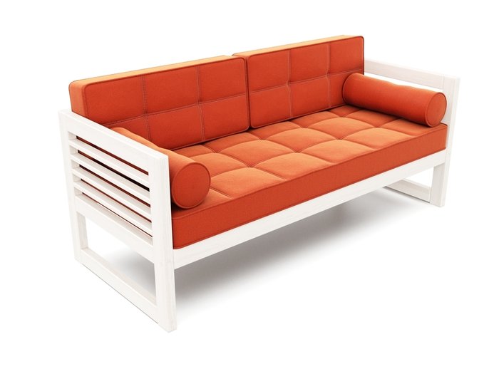Диван Сега Б оранжевого цвета - купить Прямые диваны по цене 33990.0