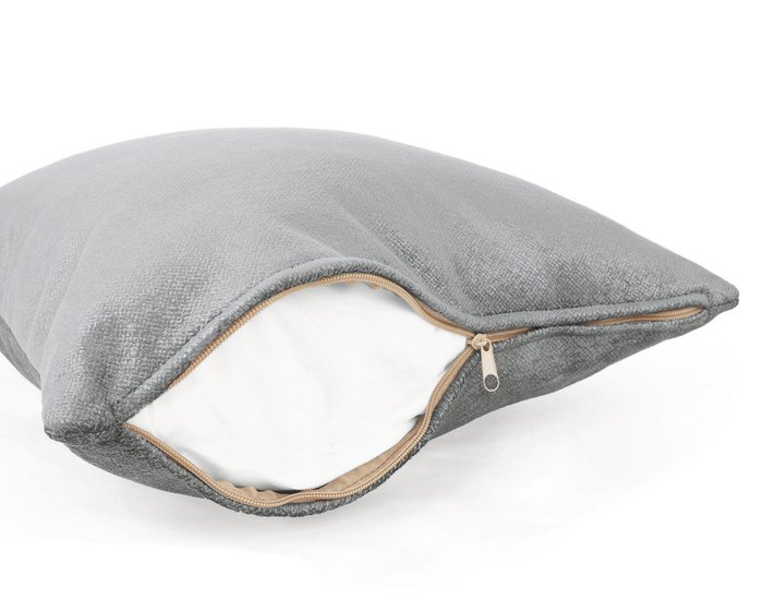 Декоративная подушка Oscar Steel 45х45 серого цвета - лучшие Декоративные подушки в INMYROOM