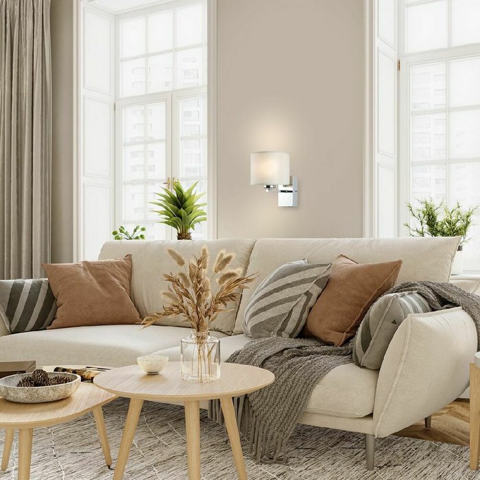 Бра Hotel 550/1A (ткань, цвет белый) - купить Бра и настенные светильники по цене 3600.0 Бра Hotel 550/1A (ткань, цвет белый) - купить Бра и настенные светильники по цене 3600.0