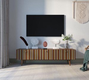 Комод под TV Berber с тремя ящиками 20 принт  - купить Тумбы для ТВ по цене 37050.0