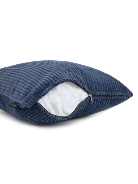 Декоративная подушка Cilium Indigo синего цвета   - купить Декоративные подушки по цене 1254.0