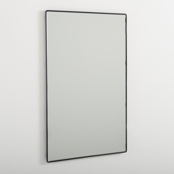 Настенное зеркало Bertilie в раме черного цвета