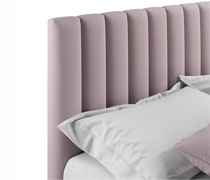 Кровать Olivia 160х200 с подъемным механизмом серо-розового цвета - лучшие Кровати для спальни в INMYROOM