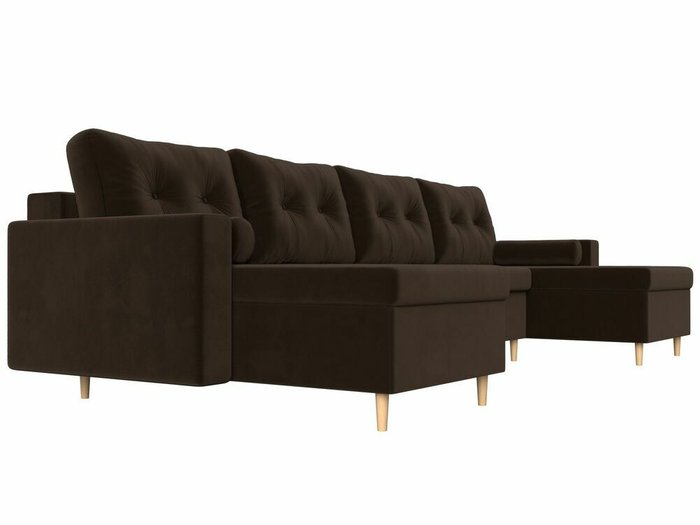 Угловой диван-кровать Белфаст коричневого цвета (тик-так)  - лучшие Угловые диваны в INMYROOM