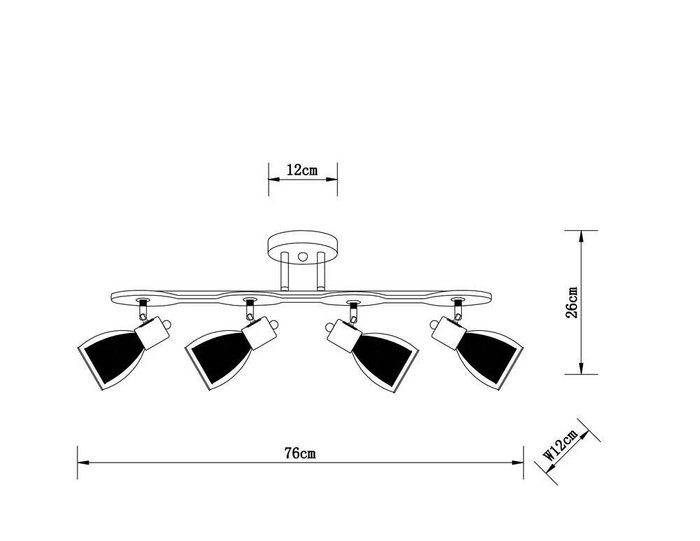Спот Arte Lamp HARMONY A5110PL-4AB - лучшие Накладные споты в INMYROOM Спот Arte Lamp HARMONY A5110PL-4AB - лучшие Накладные споты в INMYROOM