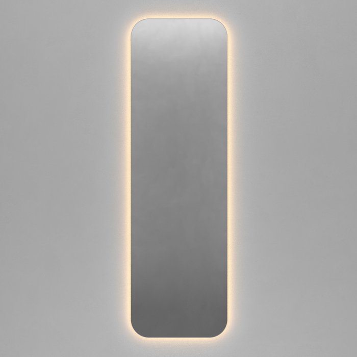 Прямоугольное настенное зеркало Kuvino NF LED L 54х179 с тёплой подсветкой