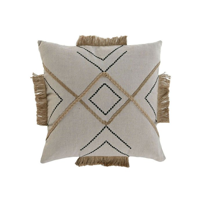 Декоративная подушка Boho 45x45 бежевого цвета