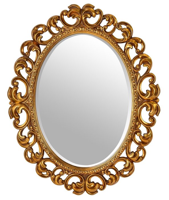 Настенное зеркало в раме Daisy Gold Овальное 
