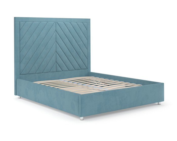 Кровать Мишель 140х190 Luna 089 голубого цвета с подъемным механизмом  - лучшие Кровати для спальни в INMYROOM
