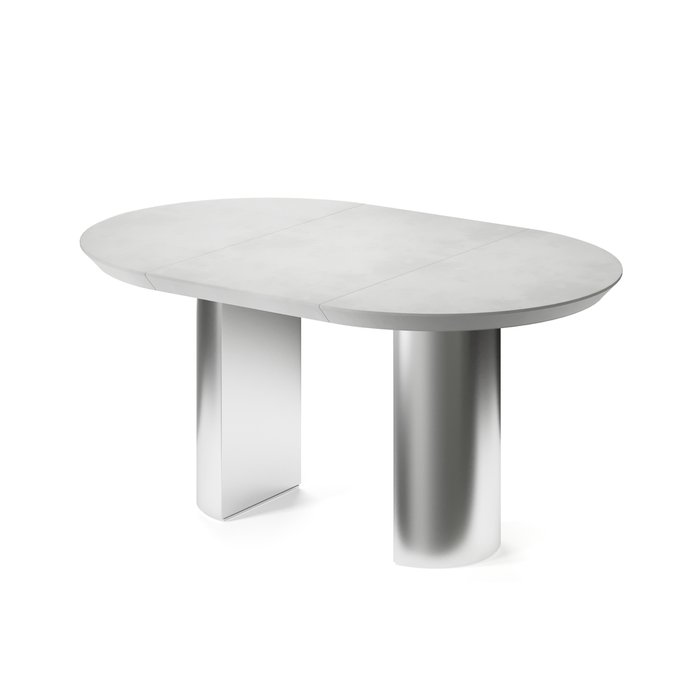 Обеденный стол раздвижной Ансер L на серебряном основании - купить Обеденные столы по цене 136160.0
