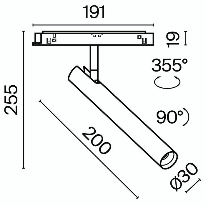 Трековый светильник Technical TR141-2-6W3K-M-B Focus T Магнитная трековая система 23мм EXILITY - купить Трековые светильники по цене 3990.0 Трековый светильник Technical TR141-2-6W3K-M-B Focus T Магнитная трековая система 23мм EXILITY - купить Трековые светильники по цене 3990.0