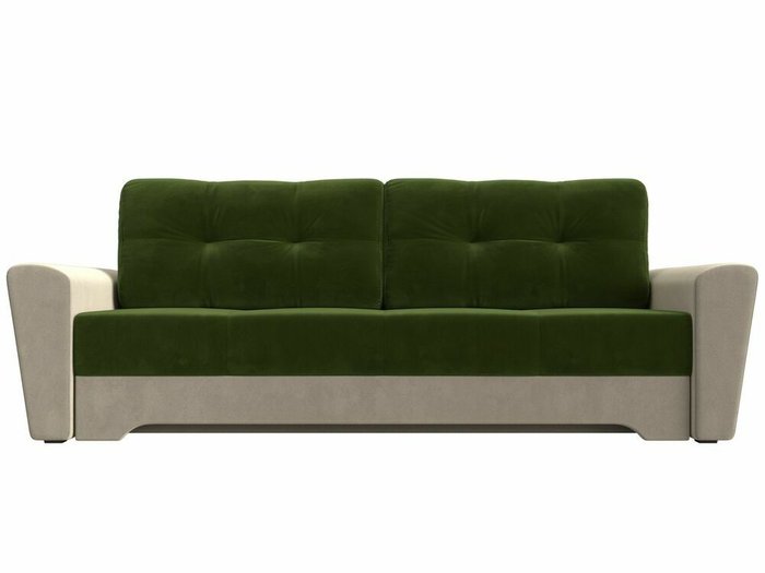 Диван-кровать Амстердам зелено-бежевого цвета - купить Прямые диваны по цене 37999.0