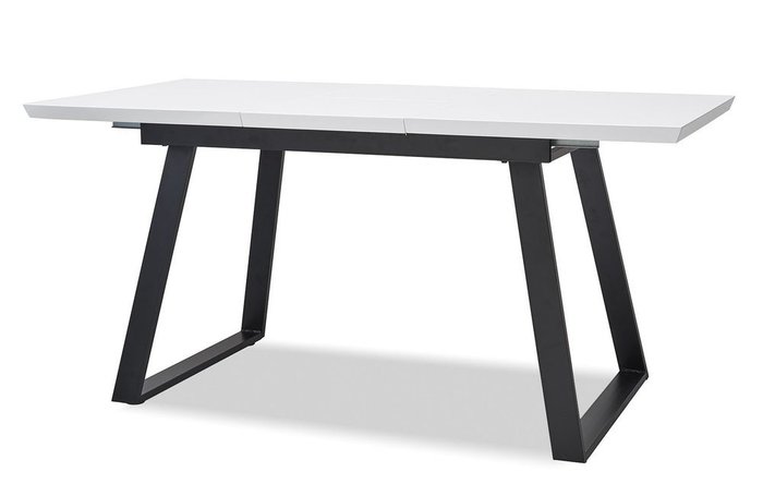 Раскладной обеденный стол Dakota бело-черного цвета
