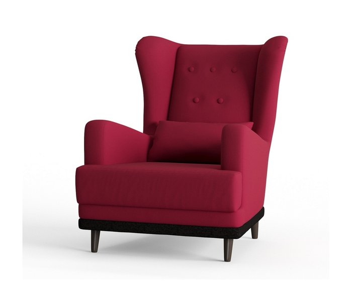 Кресло Лорд в обивке из велюра бордового цвета