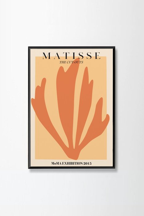 Постер Matisse Cut-Ous orange 30х40 в раме черного цвета