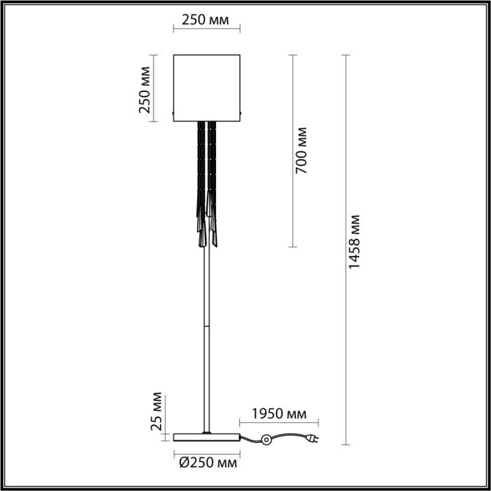 Торшер Odeon Light Nicole 4886/1F с подвесками - купить Торшеры по цене 21630