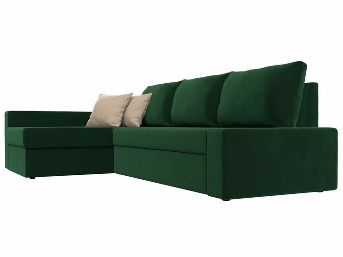 Угловой диван-кровать Версаль зеленого цвета левый угол - лучшие Угловые диваны в INMYROOM