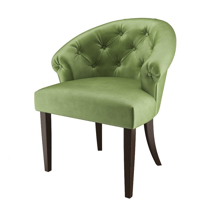 Стул-кресло мягкий Adina зеленого цвета