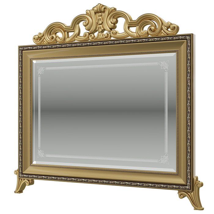 Настенное зеркало Версаль золотого цвета - купить Настенные зеркала по цене 17802.0