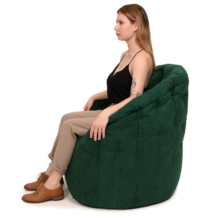 Кресло пенек Австралия зеленого цвета - лучшие Бескаркасная мебель в INMYROOM