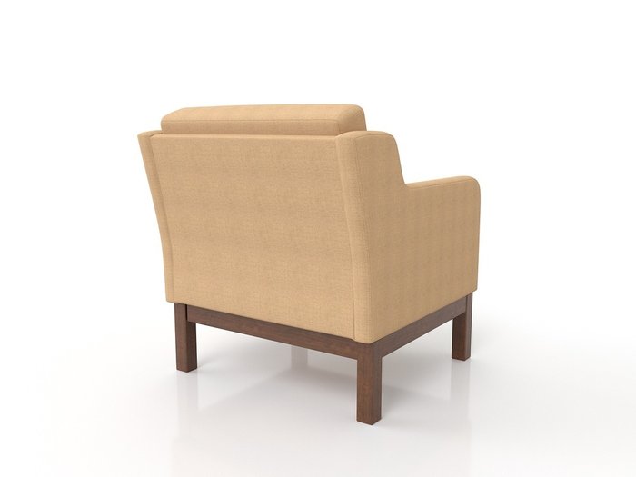 Кресло Айверс из массива сосны с обивкой бежевая рогожка - купить Интерьерные кресла по цене 21990.0