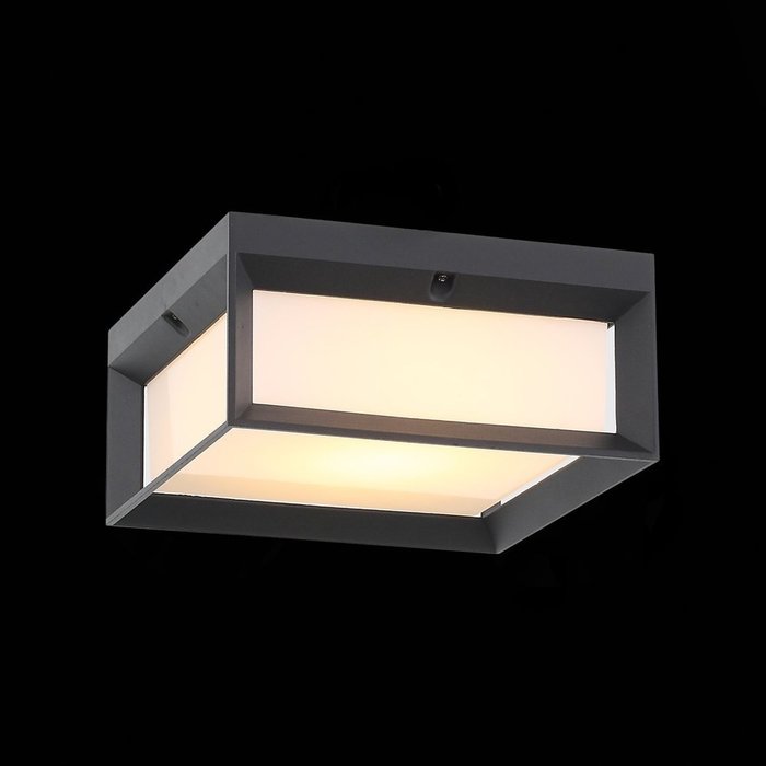Уличный светодиодный светильник Cubista черного цвета с белым плафоном - купить Потолочные уличные светильники по цене 16440.0