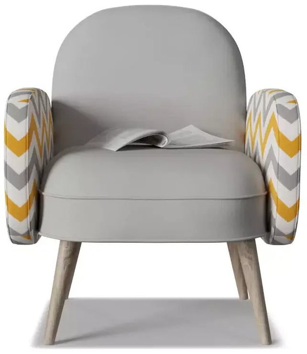 Кресло Бержер серого цвета - купить Интерьерные кресла по цене 14000.0