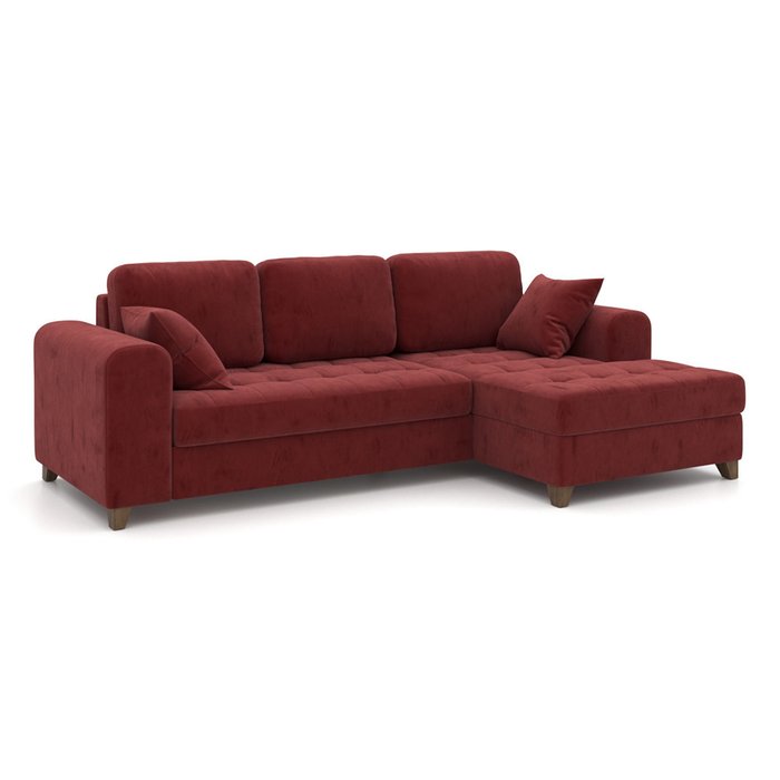 Угловой диван-кровать Vittorio EKL бордовый - купить Угловые диваны по цене 101900.0