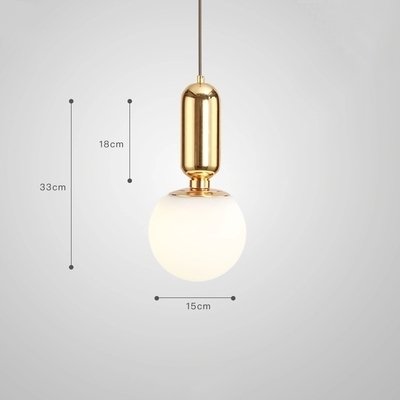 Подвесной светильник Aballs с основанием золотого цвета - купить Подвесные светильники по цене 18270.0