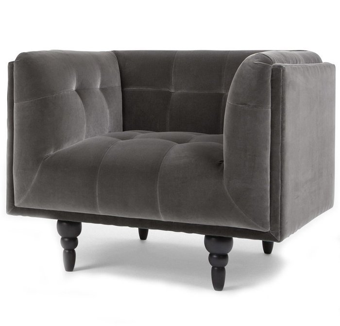 Кресло Royal с обивкой из серой ткани - купить Интерьерные кресла по цене 77000.0
