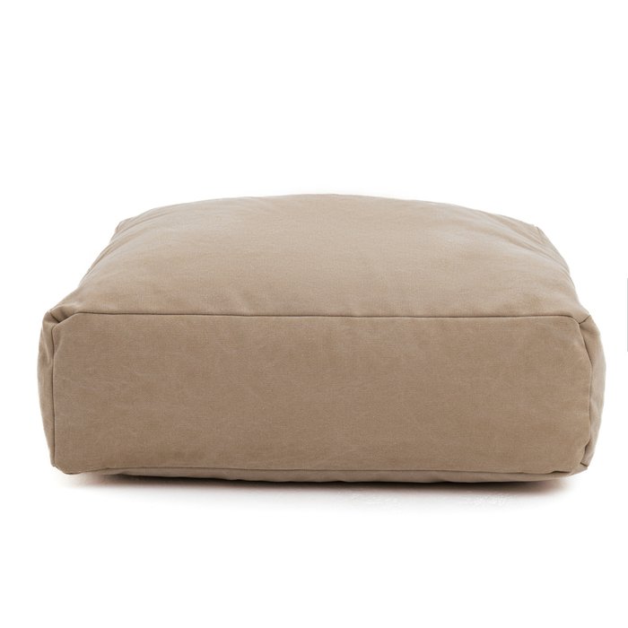 Пуф-подушка из натурального хлопка серо-коричневого цвета - лучшие Бескаркасная мебель в INMYROOM