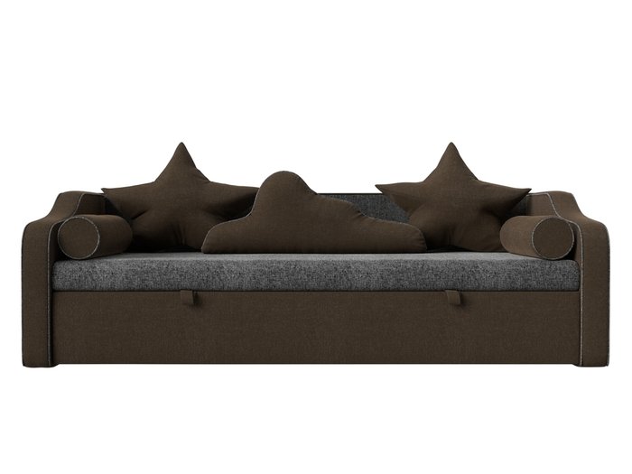 Детский диван-кровать Рико серо-коричневого цвета - купить Прямые диваны по цене 37999.0