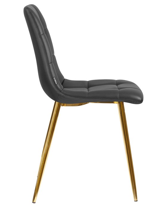 Стул обеденный черного цвета с золотыми ножками - лучшие Обеденные стулья в INMYROOM