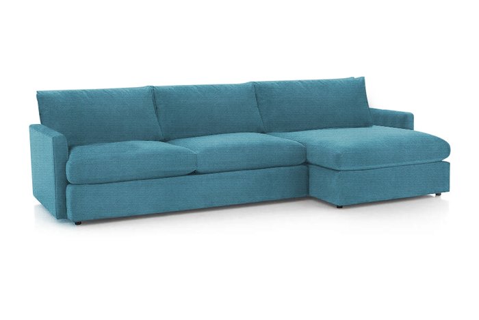 Угловой диван-кровать Винс голубого цвета