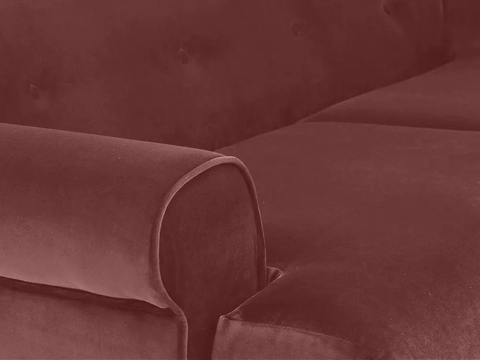 Диван Italia L бордового цвета с бежевыми ножками  - лучшие Прямые диваны в INMYROOM