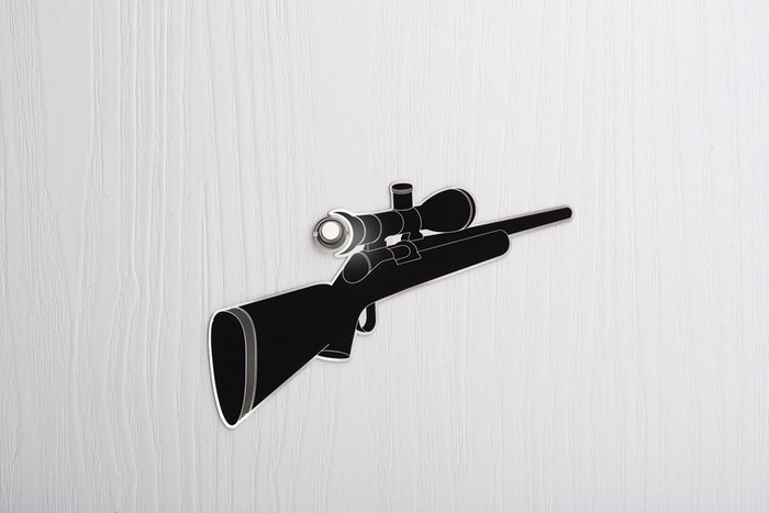 Наклейка на глазок eye spy снайперская винтовка - лучшие Декор стен в INMYROOM
