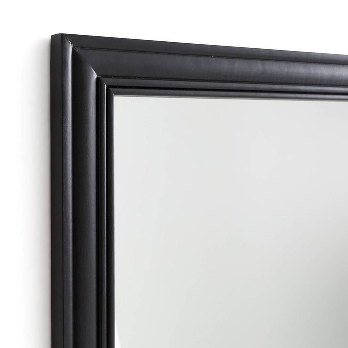 Зеркало настенное из массива дерева манго Afsan черного цвета - купить Настенные зеркала по цене 22649.0