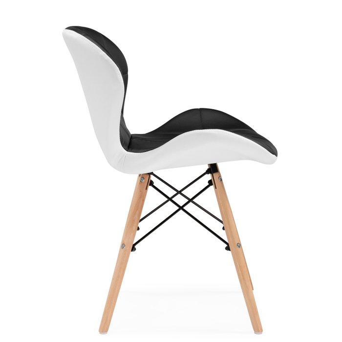 Мягкий стул с бело-черной обивкой - лучшие Обеденные стулья в INMYROOM