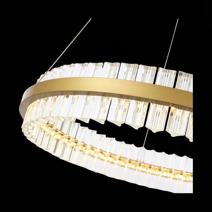 Подвесной светодиодный светильник Cherio цвета матовое золото - лучшие Подвесные люстры в INMYROOM