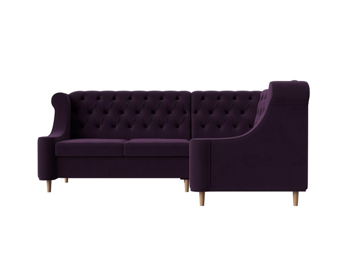 Угловой диван Бронкс темно-фиолетового цвета правый угол - купить Угловые диваны по цене 64999.0