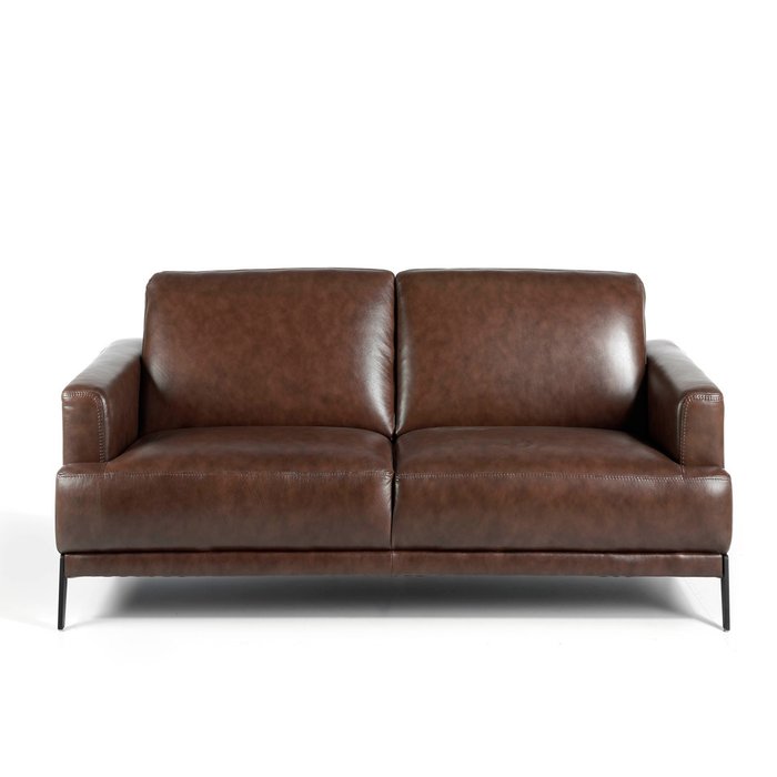 Прямой диван с кожаной обивкой - купить Прямые диваны по цене 374990.0