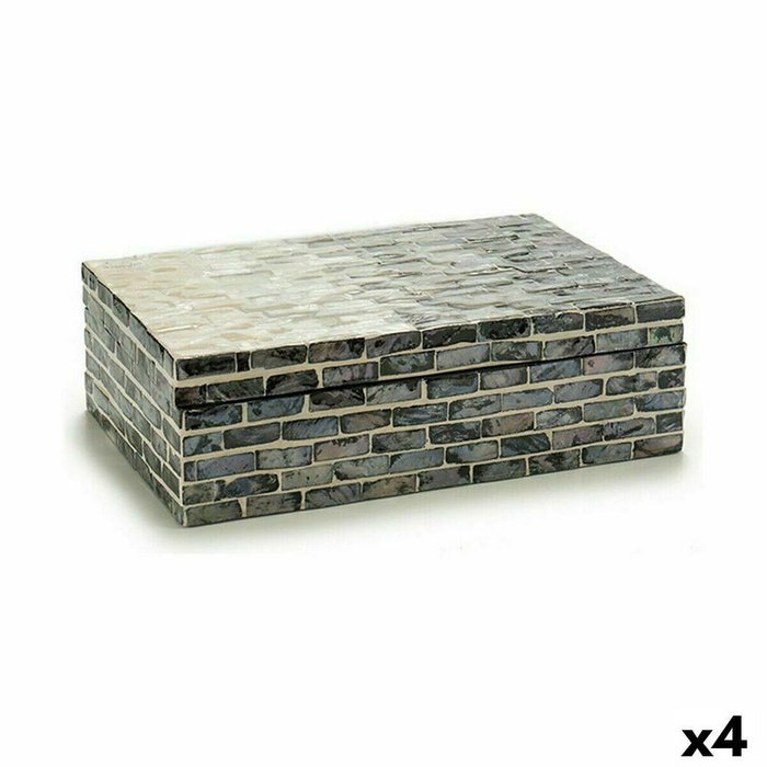 Декоративная коробка Серый Перламутр ДСП 15,2 x 7,2 x 25 cm (4 штук)