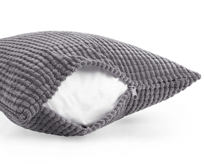 Декоративная подушка Civic Stone серого цвета  - купить Декоративные подушки по цене 1127.0