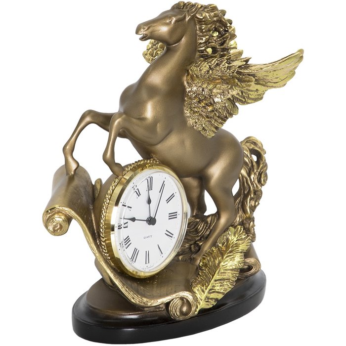 Часы настольные Пегас бронзового цвета - купить Часы по цене 11113.0