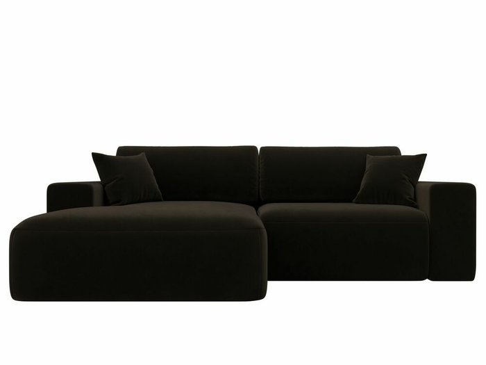 Угловой диван-кровать Лига 036 Классик темно-коричневого цвета левый угол - купить Угловые диваны по цене 83999.0