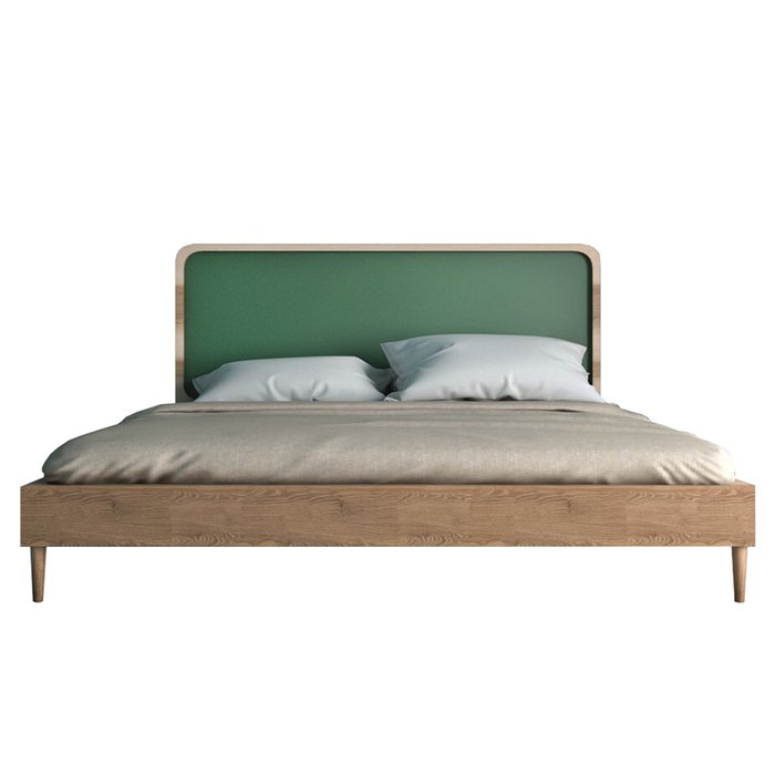 Кровать Ellipse 180х200 коричнево-зеленого цвета